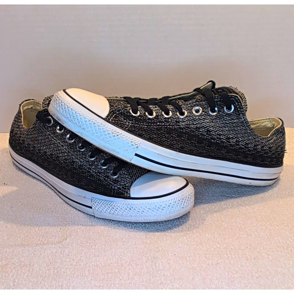 Converse All Star Black/White Low Top Lace-Up Sneakers US 10 EU 44